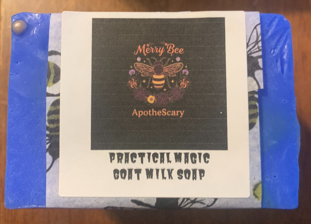 Packaged Practical Magic goat milk soap from Merry Bee Apothecary