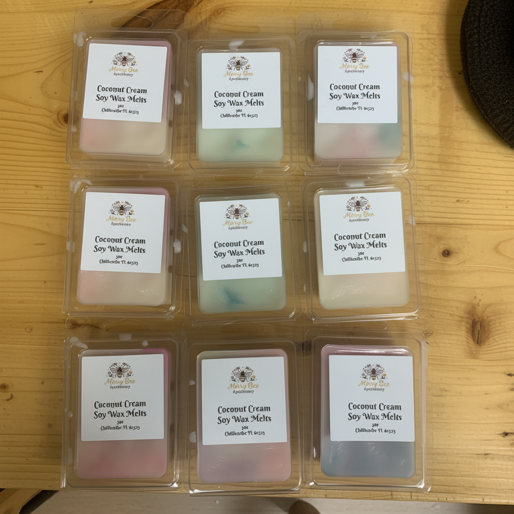 Coconut Cream Soy Wax Melts Clamshell