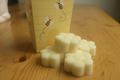 Mini flower-shaped goat milk soap bars with bee gift box