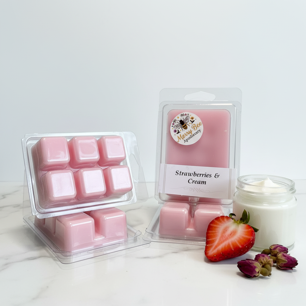 Strawberries & Cream Wax Melts - Side Angle